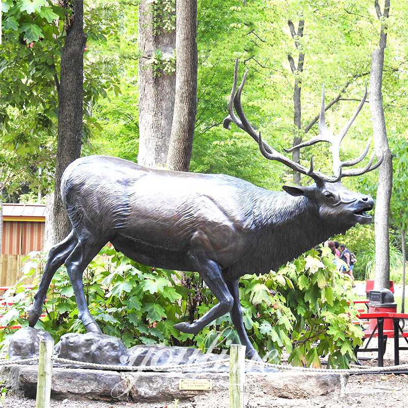 Buy Full Size Bronze Elk Statue for Garden Decor Supplier BOKK-273 - Bronze Deer Sculpture - 4