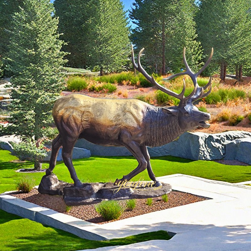 large Metal Elk Statue