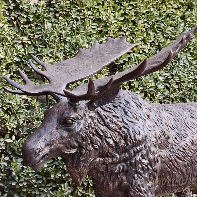 wild animal large Standing Moose Yard Statue