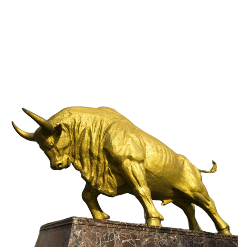 large bronze Golden Bull Statue