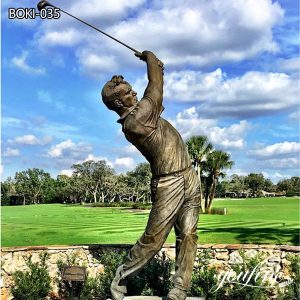 Bronze Outdoor Golf Statue Memorial Famous Golfer Arnold Palmer for Sale BOK1-035