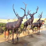 wildlife large mule deer sculpture in our factory