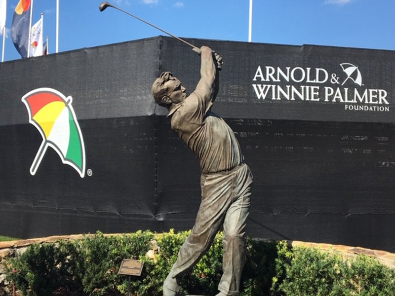Bronze Outdoor Golf Statue Memorial Famous Golfer Arnold Palmer for Sale BOK1-035 - Bronze Golf Sculpture - 2