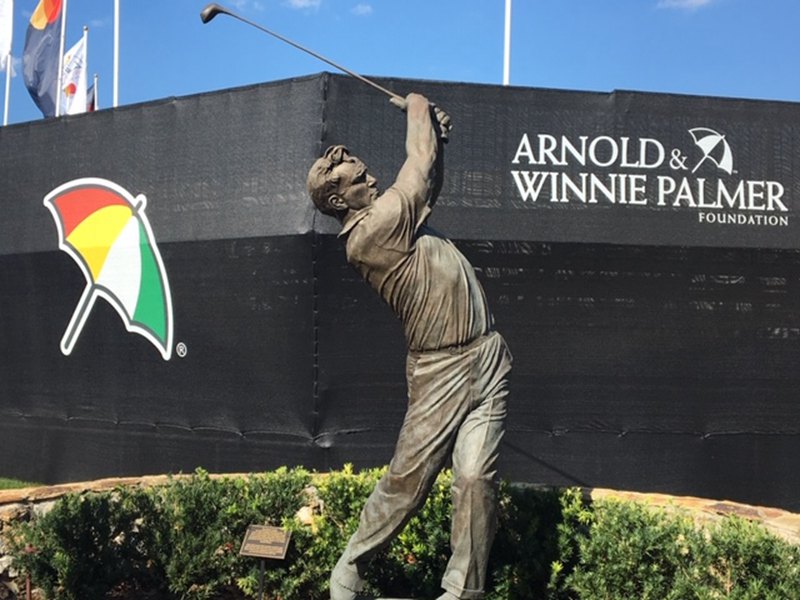 Bronze Outdoor Golf Statue Memorial Famous Golfer Arnold Palmer for Sale BOK1-035 - Bronze Figure Sculpture - 2