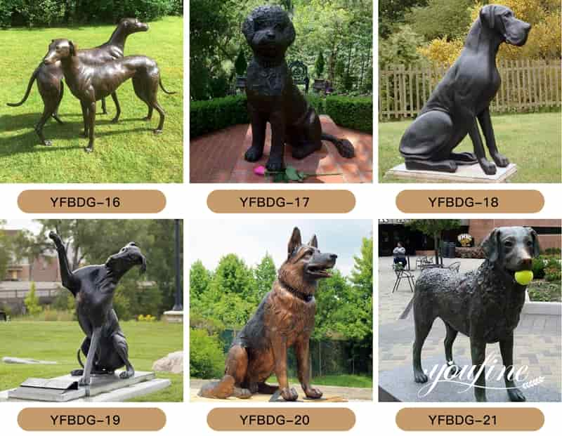 Life-Size Dog Bronze Statue Hot Sale Factory Supply BOKK-539 - Bronze Dog Sculpture - 4