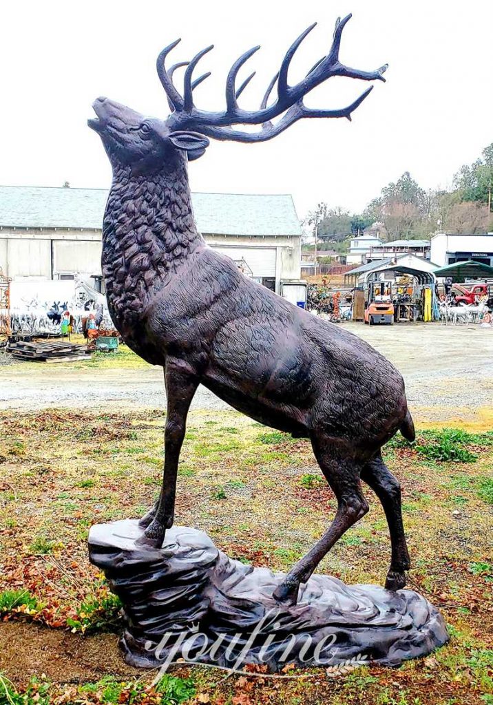 life size metal deer statue-YouFine Sculpture