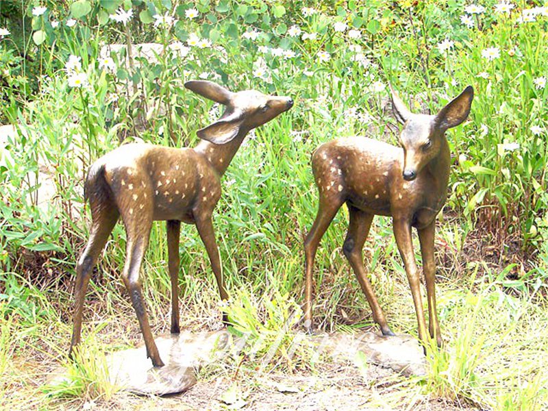 Outdoor Life Size Standing Bronze Reindeer Statue for Sale BOKK-269 - Bronze Deer Sculpture - 3