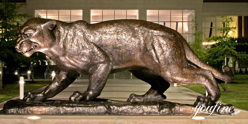 Bronze Black Lifesize Jaguar Statue Outdoor Garden Decor BOK1-091 - Bronze Leopard Statues - 3