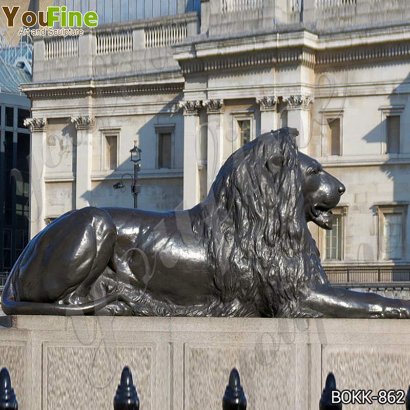Life-Like Lion Welcome Statue for Front Porch BOKK-862 - Bronze Lion Statues - 3