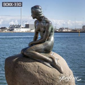 Bronze Mermaid Sculpture for Sale Art Decor Factory Supply BOKK-330