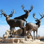 wildlife mule deer sculpture
