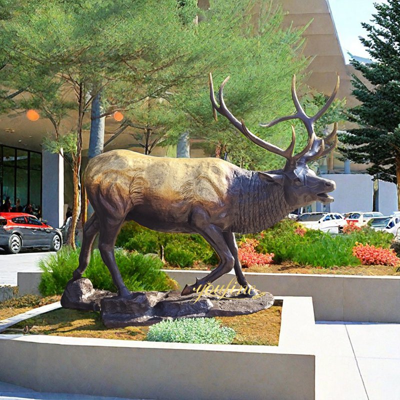 outdoor Metal Elk Statue