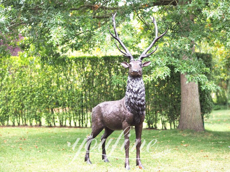 Bronze Elk Animal Statue for Home Garden Suppliers BOKK-874 - Bronze Deer Sculpture - 3