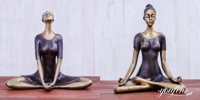 Indoor Bronze Yoga Sculpture Hot Art Decor Supplier BOK1-046 - Bronze Figure Sculpture - 2