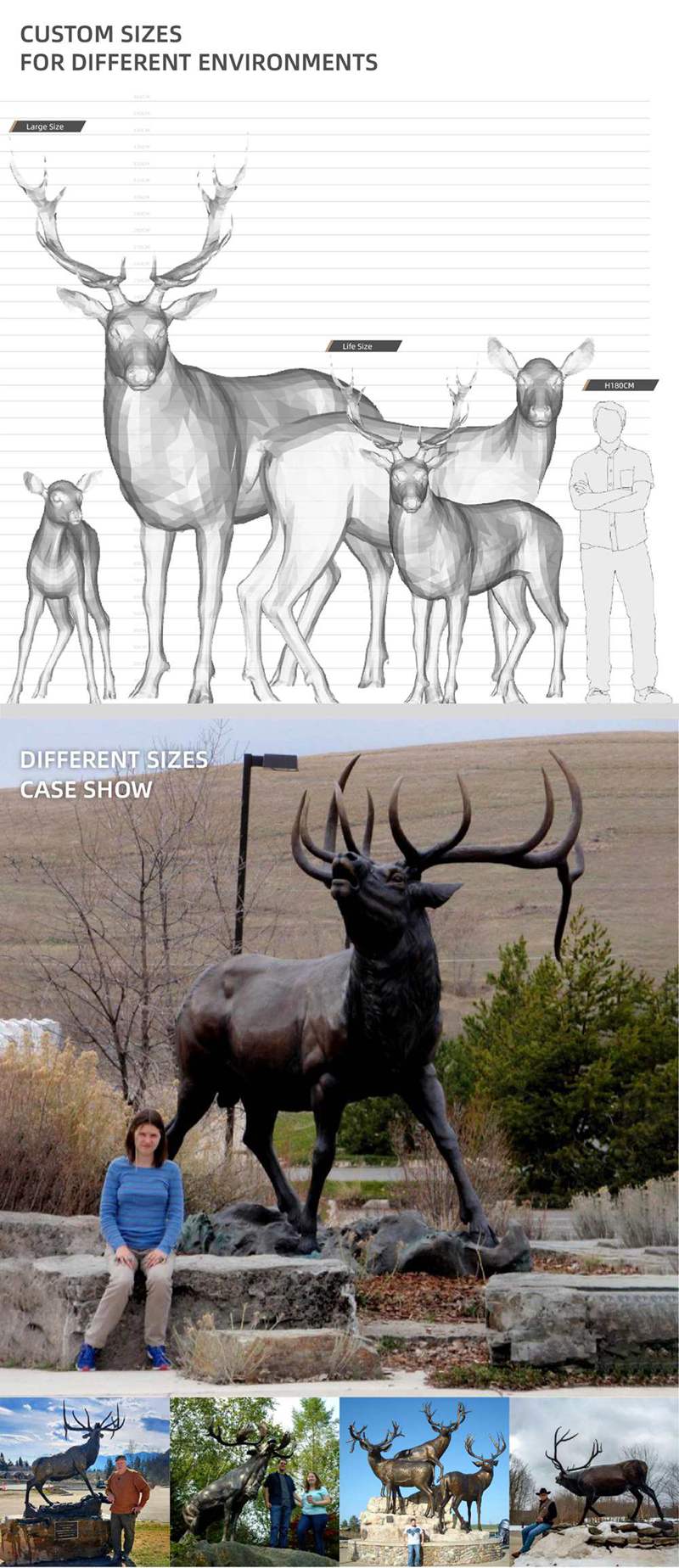 wildlife Bronze Reindeer Statue from design to feedback