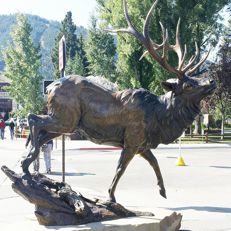 bronze wildlife large Elk sculpture