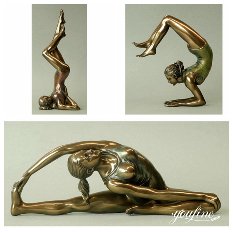 Indoor Bronze Yoga Sculpture Hot Art Decor Supplier BOK1-046 - Bronze Figure Sculpture - 4