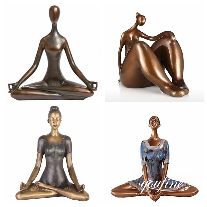 Indoor Bronze Yoga Sculpture Hot Art Decor Supplier BOK1-046 - Bronze Figure Sculpture - 3