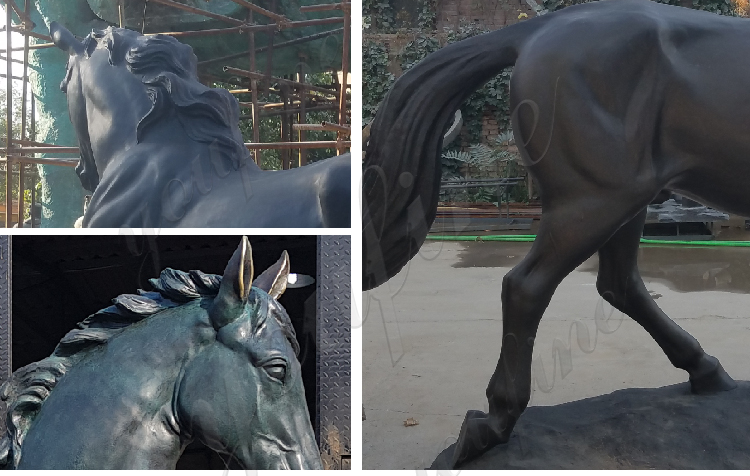 Bronze Horse sculpture details