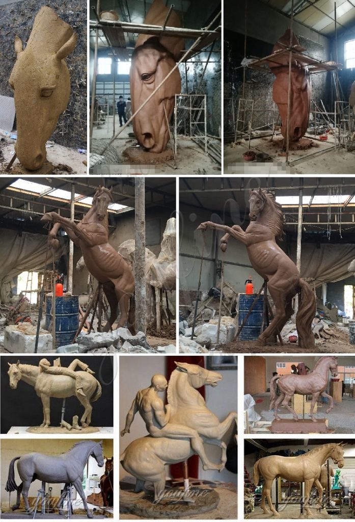 Professional model studio for bronze horse