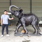 Elephant Water Fountain for Outdoor Pool with our qc manager