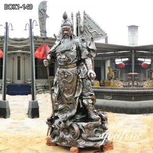 Bronze Guan Yu Statue Chinese God of War General BOK1-140