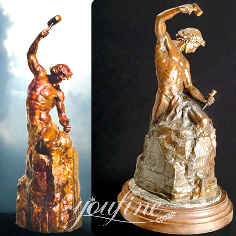 Self-Made-Abstract-Running-Man-Bronze-Sculpture