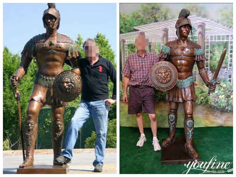 Life-size Bronze Spartan Warrior Statue Greek Soldiers BOK1-107 - Bronze Military Statues - 7