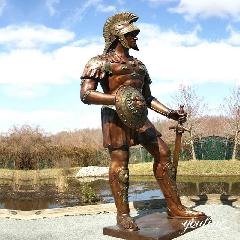 Life-size Bronze Spartan Warrior Statue Greek Soldiers BOK1-107 - Bronze Military Statues - 1