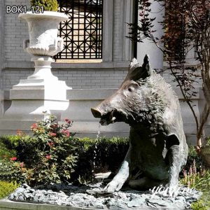 Customized Bronze Boar Fountain Zoological Park Art BOK1-121