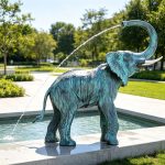 bronze Elephant Water Fountain for Outdoor Pool