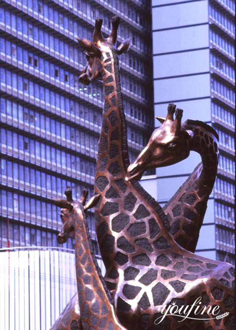 Outdoor Large Size Bronze Giraffe Statue Garden Decor for Sale BOK1-043 - Other Animal sculptures - 2