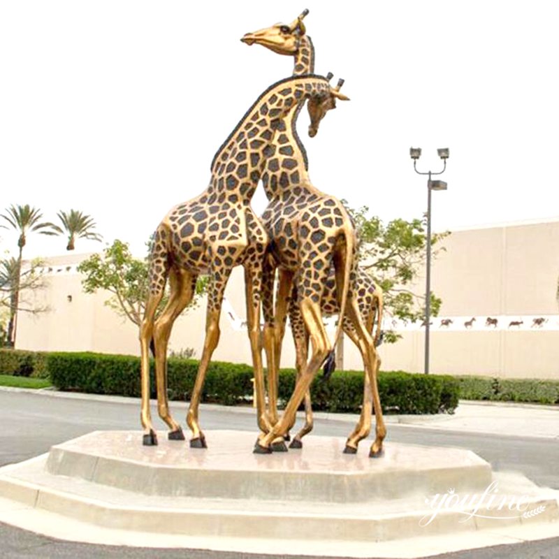 Outdoor Large Size Bronze Giraffe Statue Garden Decor for Sale BOK1-043 - Other Animal sculptures - 4