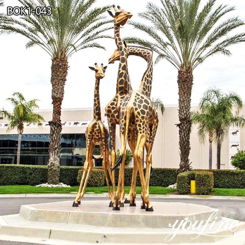 Outdoor Large Size Bronze Giraffe Statue Garden Decor for Sale BOK1-043 - Other Animal sculptures - 1