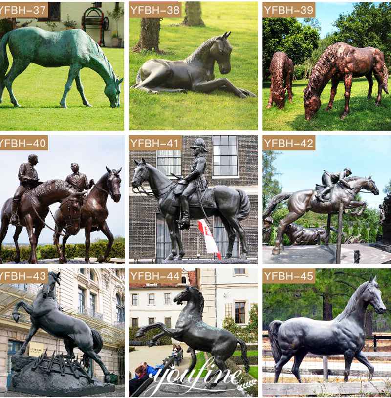 Famous life-size Horse Bronze Sculpture for Sale BOK1-138 - Bronze Horse Statues - 5