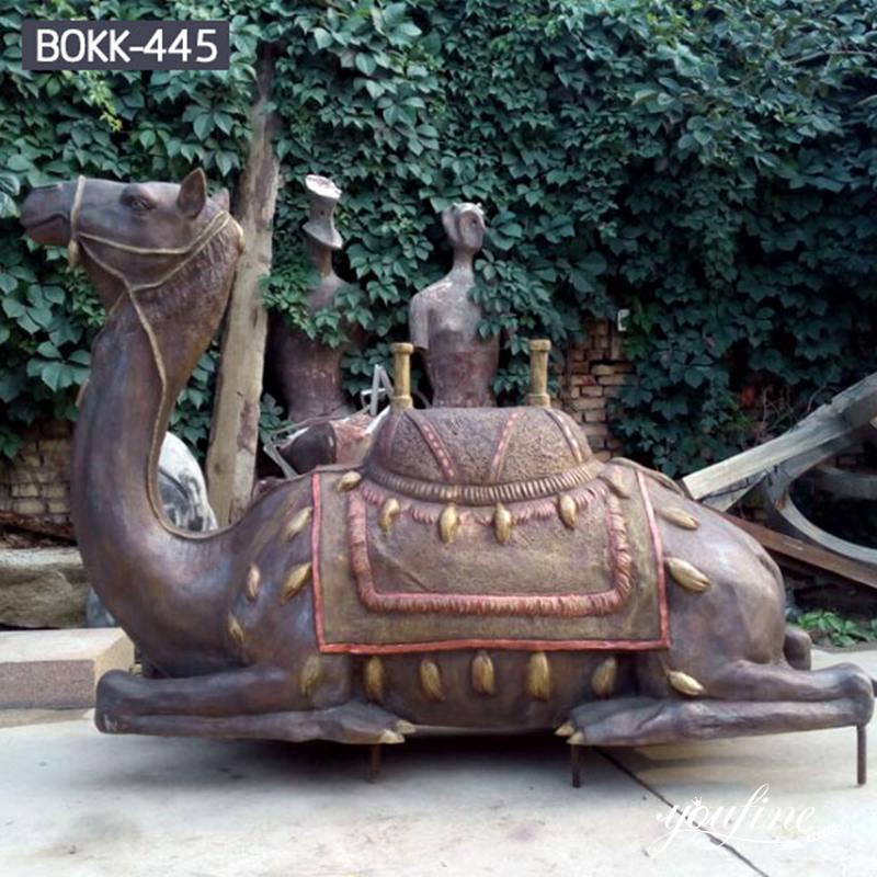 Lifesize Bronze Large Camel Statue Outdoor Street Decor BOKK-445 - Other Animal sculptures - 1