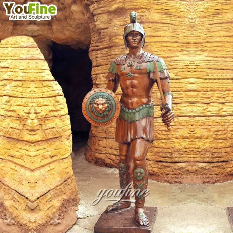 Life-size Bronze Spartan Warrior Statue Greek Soldiers BOK1-107 - Bronze Military Statues - 2