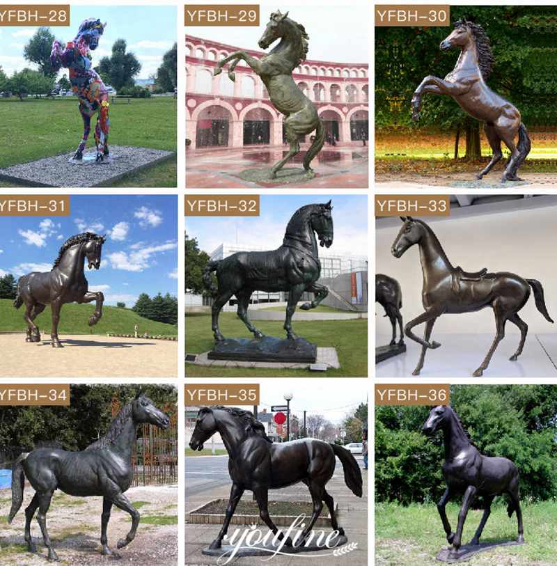 Two Bronze Lifesize Running Horse Statue BOK1-137 - Bronze Horse Statues - 10