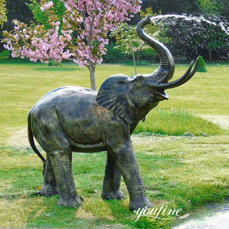 Large Bronze Elephant Pool Fountain YouFine Sculpture