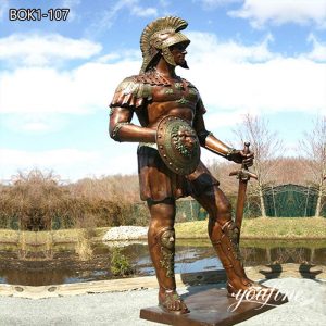 Life-size Bronze Spartan Warrior Statue Greek Soldiers BOK1-107