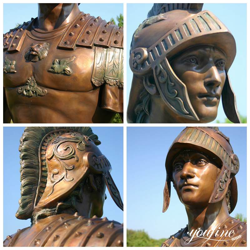 Life-size Bronze Spartan Warrior Statue Greek Soldiers BOK1-107 - Bronze Military Statues - 6