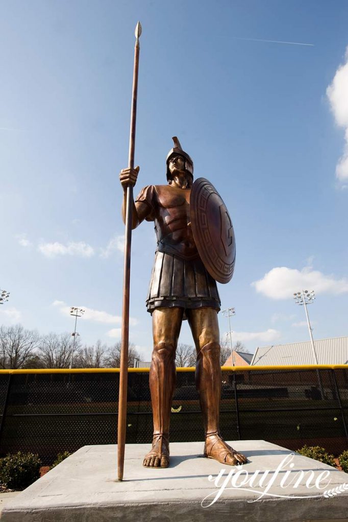 Bronze Spartan Garden Statue Greek Warriors Army Museum Decor BOK1-109 - Bronze Military Statues - 1