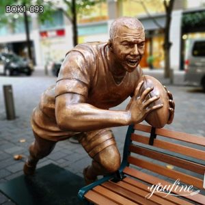 Famous Bronze Sports Statue Michael Leitch Rugby Player Art Decor BOK1-093