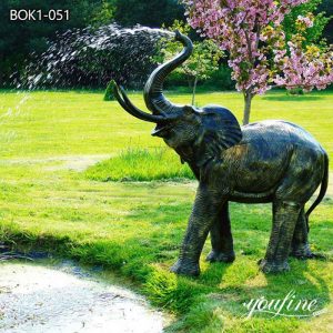 Large Bronze Elephant Pool Fountain Outdoor Garden Decor BOK1-051
