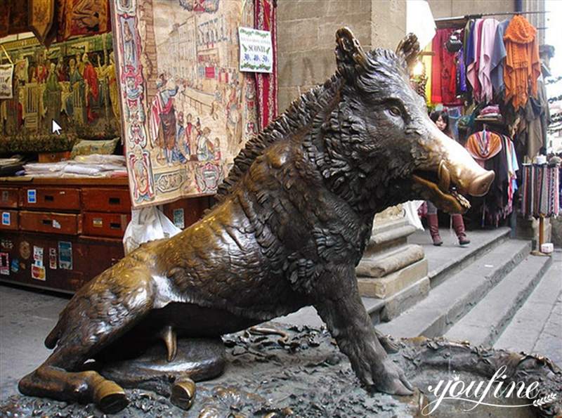 Life-size Bronze Wild Boar Garden Statue Florence Fountain BOKK-852 - Other Animal sculptures - 2