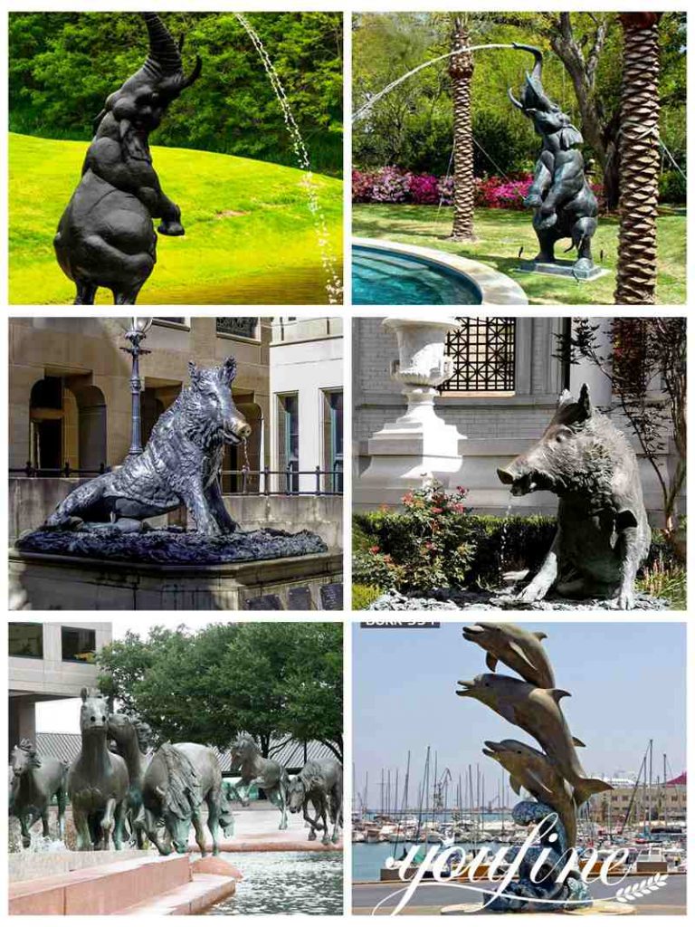 Customized Bronze Boar Fountain Zoological Park Art BOK1-121 - Other Animal sculptures - 8