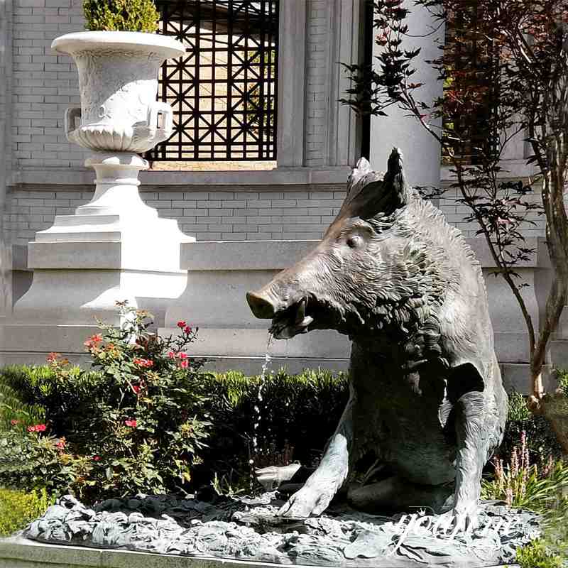 Bronze Wild Boar Statue Florence Garden Square Decor BOKK-686 - Other Animal sculptures - 6