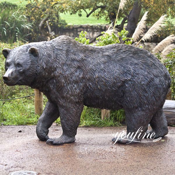 Huge Bronze Grizzly Bear Statue Garden Decor for Sale BOK1-007 - Bronze Bear Statues - 9