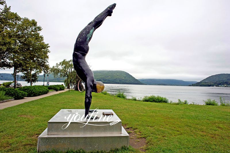 Bronze Male Diver Sculpture Golden Mean--Giant Outdoor Decor for Sale BOK1-164 - Bronze Figure Sculpture - 7