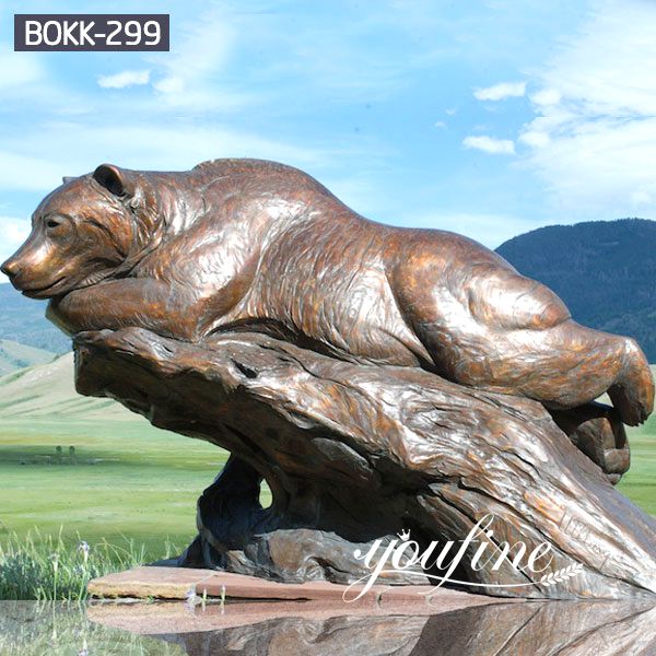 Huge Bronze Grizzly Bear Statue Garden Decor for Sale BOK1-007 - Bronze Bear Statues - 20